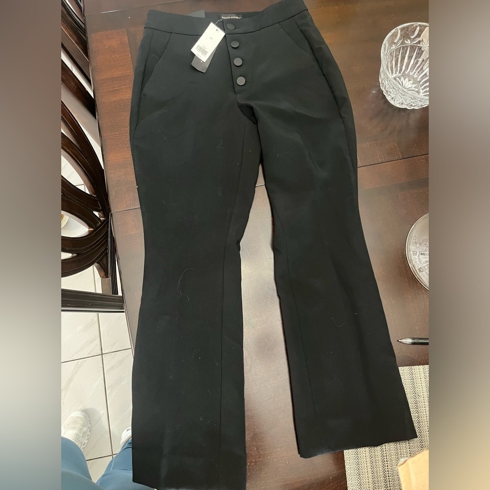 Banana Republic black high rise crop flare